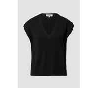 Pullunder aus Wollmix mit Seitenschlitz und überschnittener Schulter 32 schwarz 2177368.9999.32