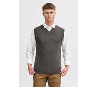 Blend BHLarsson Herren Pullunder Strickweste Feinstrick Pullover ärmellos mit V-Ausschnitt Baumwollmischung Regular fit, Größe:L, Farbe:Pewter Mix (70817)