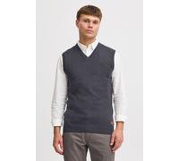 Blend BHLarsson Herren Pullunder Strickweste Feinstrick Pullover ärmellos mit V-Ausschnitt Baumwollmischung Regular fit, Größe:XL, Farbe:Navy (70230)