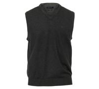 CASAMODA Herren Pullunder Unifarben 004460 Gerade Schnittführung, Grauschwarz - Uni, S