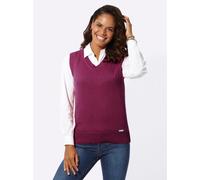 Pullunder CASUAL LOOKS "Pullunder", Damen, Gr. 44, pink (fuchsia), 50% Baumwolle, 50% Polyacryl, unifarben, Pullover Pullunder (73506826-44) fuchsia