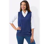 Pullunder CASUAL LOOKS "Pullunder", Damen, Gr. 52, blau (royalblau), 100% Baumwolle, unifarben, Pullover Pullunder (86826968-52) royalblau