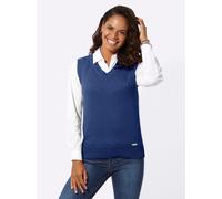 Pullunder CASUAL LOOKS "Pullunder", Damen, Gr. 52, blau (royalblau), 50% Baumwolle, 50% Polyacryl, unifarben, Pullover Pullunder (86518628-52) royalblau