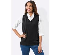 Pullunder CASUAL LOOKS "Pullunder", Damen, Gr. 52, schwarz, 100% Baumwolle, unifarben, Pullover Pullunder (69769147-52) schwarz