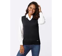 Pullunder CASUAL LOOKS "Pullunder", Damen, Gr. 54, schwarz, 50% Baumwolle, 50% Polyacryl, unifarben, Pullover Pullunder (49285823-54) schwarz