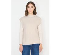 Cecil Damen Pullunder mit Strickdetail in Beige, Gr: L