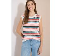 Cecil Damen Pullunder mit Rundhals und Streifen in Beige, Gr: S