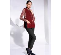 Pullunder CREATION L "Pullunder", Damen, Gr. 36, rot (kirsche), 50% Baumwolle, 50% Polyacryl, unifarben, Pullover (90149031-36) kirsche