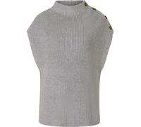 Pullunder HEINE "Pullunder", Damen, Gr. 44, grau (grau, meliert), 100% Baumwolle, meliert, unifarben, Pullover Pullunder (50539219-44) grau, meliert