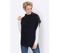 Pullunder HEINE "Pullunder", Damen, Gr. 36, blau (marine), 100% Baumwolle, unifarben, Pullover Pullunder (45840951-36) marine