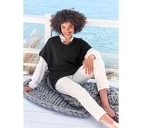 Pullunder HEINE "Pullunder", Damen, Gr. 44, schwarz, 100% Polyacryl, unifarben, Pullover Pullunder (99748206-44) schwarz