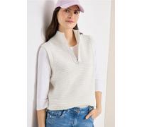 Cecil Troyer – 100% Baumwolle, Strukturmuster, hoch geschlossener Ausschnitt, raw sand beige, XL