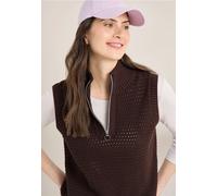 Troyer CECIL, Herren, Gr. L (42), macchiato braun, Web, 100% Baumwolle, Strukturmuster, comfort fit normal, hoch geschlossener Ausschnitt, Rippbündchen, Pullover Troyer, aus reiner Baumwolle (31986209
