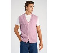 Pullunder LINDBERGH "Pullunder Relaxed Fit", Herren, Gr. L, lavender mel, Obermaterial: 80% Wolle, 20% Nylon, V-Ausschnitt, Pullover Pullunder (26045342-L) lavender mel
