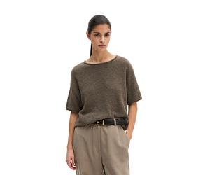 Pullunder MARC O'POLO "aus Bou arn", Damen, Gr. S, chalky braun, Obermaterial: 78% Baumwolle, 22% Polyamid, unifarben, Rundhals, Pullover Pullunder (72854140-S) chalky braun