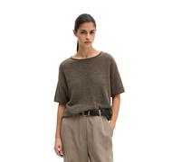 Pullunder MARC O'POLO "aus Bouclé-Garn", Damen, Gr. XS, chalky braun, Obermaterial: 78% Baumwolle, 22% Polyamid, unifarben, Rundhals, Pullover Pullunder (72854140-XS) chalky braun