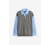 Pullunder mit Bluseneinsatz und Baumwollanteil 52/54 (XXL)