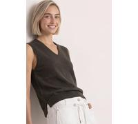 Pullunder STREET ONE, Damen, Gr. 44, schwarz coffee meliert, Stoff, 30% Polyester, 27% Polyacryl, 23% Polyamid, 20% Viskose, unifarben, comfort fit normal, V-Ausschnitt, normaler Saum, Pullover Pullun