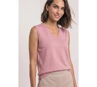 Pullunder STREET ONE, Damen, Gr. 40, vintage blush meliert, Stoff, 30% Polyester, 27% Polyacryl, 23% Polyamid, 20% Viskose, unifarben, comfort fit normal, V-Ausschnitt, normaler Saum, Pullover Pullund