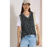 Pullunder CECIL, Damen, Gr. XXL (46), dried olive grün, Strick, Obermaterial: 39% Polyacryl, 35% Baumwolle, 15% Polyester, 11% Nylon, normal hüftbedeckend, V-Ausschnitt, Bündchen, Pullover Pullunder,