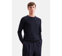 Pullunder SEIDENSTICKER "Schwarze Rose", Herren, Gr. M, dunkelblau, 100% Wolle, unifarben, regular fit, Rundhals, Pullover Pullunder, 1/1 Rundhals Uni (13189203-M) dunkelblau
