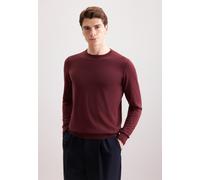 Pullunder SEIDENSTICKER "Schwarze Rose", Herren, Gr. XXL, bordeaux, 100% Wolle, unifarben, regular fit, Rundhals, Pullover Pullunder, 1/1 Rundhals Uni (57537663-XXL) bordeaux