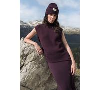 Pullunder SENSES.THE LABEL, Damen, Gr. XL/XXL, lila (deep plum), Material: 100% Baumwolle, Strukturmuster, regular fit normal, Rundhals, weit normaler Saum, Pullover Pullunder, aus Baumwolle (60470806