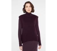 Pullunder SENSES.THE LABEL, Damen, Gr. XS/S, lila (deep plum), Rippstrick, Material: 100% Baumwolle, Strukturmuster, regular fit normal, Rundhals, weit normaler Saum, Pullover Pullunder, aus Baumwolle