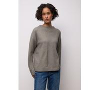 Pullunder STREET ONE, Damen, Gr. 34, muted mocha meliert, Web, 37% Baumwolle, 34% Polyacryl, 26% Polyester, 3% Elasthan, unifarben, comfort fit normal, Rundhals, Bündchen, Pullover Pullunder, aus Baum