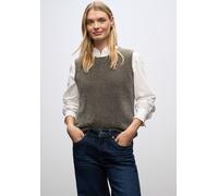 Pullunder STREET ONE, Damen, Gr. 34, nomad braun, Strick, Obermaterial: 78% Polyamid, 12% Polyacryl, 10% Baumwolle, unifarben, regular fit hüftlang, Rundhals, Pullover Pullunder, aus kuschelig weicher