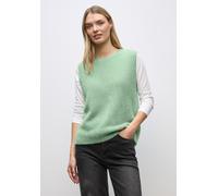 Pullunder STREET ONE, Damen, Gr. 34, serene grün, Strick, Obermaterial: 78% Polyamid, 12% Polyacryl, 10% Baumwolle, unifarben, regular fit hüftlang, Rundhals, Pullover, aus kuschelig weicher Qualität,