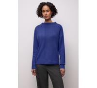 Pullunder STREET ONE, Damen, Gr. 38, amparo blau meliert, Web, 37% Baumwolle, 34% Polyacryl, 26% Polyester, 3% Elasthan, unifarben, comfort fit normal, Rundhals, Bündchen, Pullover Pullunder, aus Baum