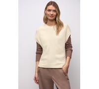 Street One Frauen Ärmelloser Chenille Pullover in Beige, Gr: 40