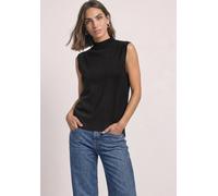 Pullunder STREET ONE, Damen, Gr. 40, schwarz, Stoff, 30% Polyester, 27% Polyacryl, 23% Polyamid, 20% Viskose, unifarben, normal normal, hoch geschlossener Ausschnitt, Rollsaum, Pullover Pullunder, mit