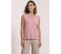 Pullunder STREET ONE, Damen, Gr. 42, vintage blush meliert, Stoff, 30% Polyester, 27% Polyacryl, 23% Polyamid, 20% Viskose, unifarben, comfort fit normal, V-Ausschnitt, normaler Saum, Pullover Pullund