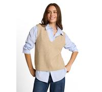 Tom Tailor - Pullunder mit V-Ausschnitt gravel beige melange - Gr. - XL