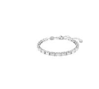 Tennis Matrix Armband, Baguette-Größe, weiß, rhodiniert, One Size, Kristall, Cubic Zirkonia