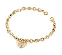 GUESS Damen-Armband Multi Heart Pavée Goldfarben 19,5 cm JUBB05214JWYGS