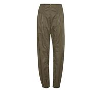 PULZ JEANS PZJILL Damen Hose Stoffhose Lange Haremshose Pumphose Pluderhose mit elastischem Bund 100% Baumwolle Regular Fit, Größe:S, Farbe:Kalamata (190510)