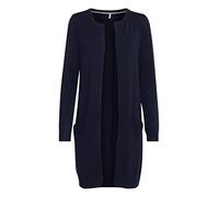 PULZ JEANS PZSARA Damen Lange Strickjacke Feinstrick Cardigan Longstrickjacke mit aufgesetzten Taschen