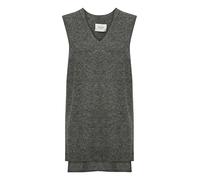 PULZ PZASTRID Slipover V Pullunder Damen Feinstrick Strickpullover Pullover Oversize, Größe:S, Farbe:Magnet Melange (1939011)