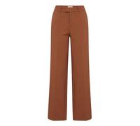 Pulz PZBINDY Damen Hose Stoffhose mit Stretch Wide Leg Regular Fit, Größe:38, Farbe:Bison (181027)