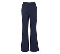 Pulz PZBINDY HW Pants Bootcut Damen Hose Stoffhose Baumwolle mit Stretch Flared Leg Loose Fit, Größe:34, Farbe:Dark Sapphire (194020)