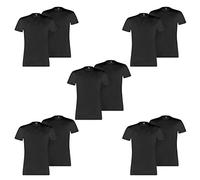 Puma Herren Basic 2p Crew Tee T-Shirt, Schwarz (Black 200), Large (Herstellergröße: 030) (2er Pack)