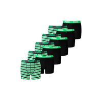 PUMA 10er Pack Basic Boxer Printed Stripes Boxershorts Jungen Kinder Unterhose, Farbe:Classic Green, Bekleidung:176