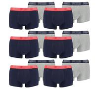 PUMA 12 er Pack Short Boxer Boxershorts Men Pant Unterwäsche kurz 100000884, Farbe:006 - Blue/Grey Melange, Bekleidungsgröße:L