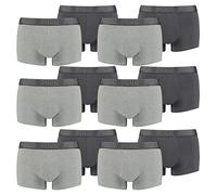PUMA 12 er Pack Short Boxer Boxershorts Men Pant Unterwäsche kurz 100000884, Farbe:008 - Dark Grey Melange/Black, Bekleidungsgröße:XL