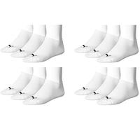 PUMA 12 Paar Sneaker Invisible Socken Gr. 35-49 Unisex für Damen Herren Füßlinge, Farbe:300 - white, Socken & Strümpfe:35-38