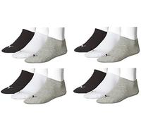 PUMA 12 Paar Sneaker Invisible Socken Gr. 35-49 Unisex für Damen Herren Füßlinge, Farbe:882 - grey/white/black, Socken & Strümpfe:39-42