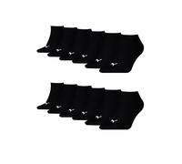 PUMA Unisex Sneakersocken, 12er Pack - Sneaker Plain ECOM 12P, Logo, einfarbig Schwarz 35-38